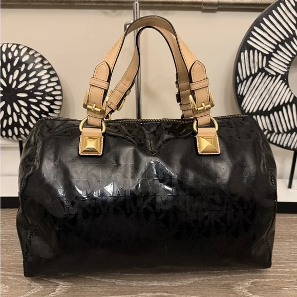 Michael Kors Grayson large pattern leather satchel - Picture 3 of 14